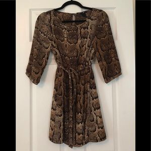 H&M 3/4 Sleeve Snake Print Dress